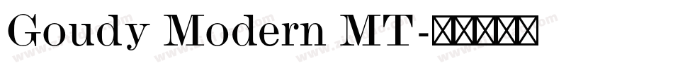 Goudy Modern MT字体转换
